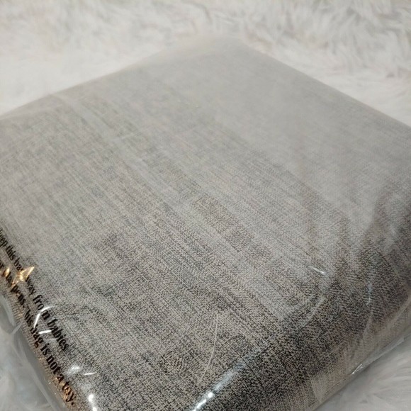 2x Clean Window Heathered Texture 50x84in Anti-Dust Curtain Grey Tab Panel NEW - Picture 3 of 5